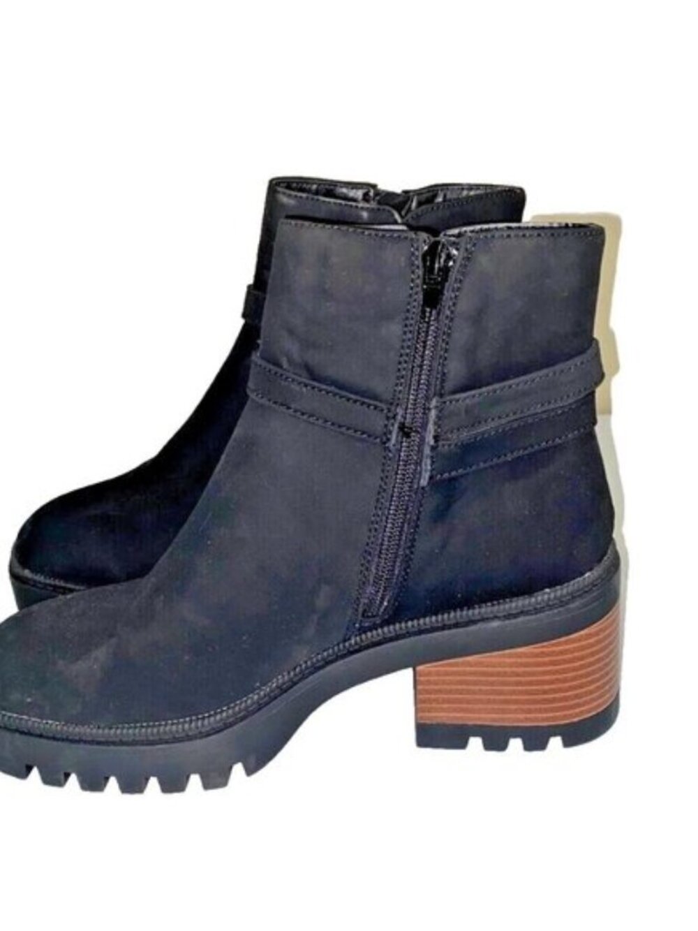 Bamboo Affirm Lug Sole Bootie Women's Boot Black Size 10 - Picture 2 of 7